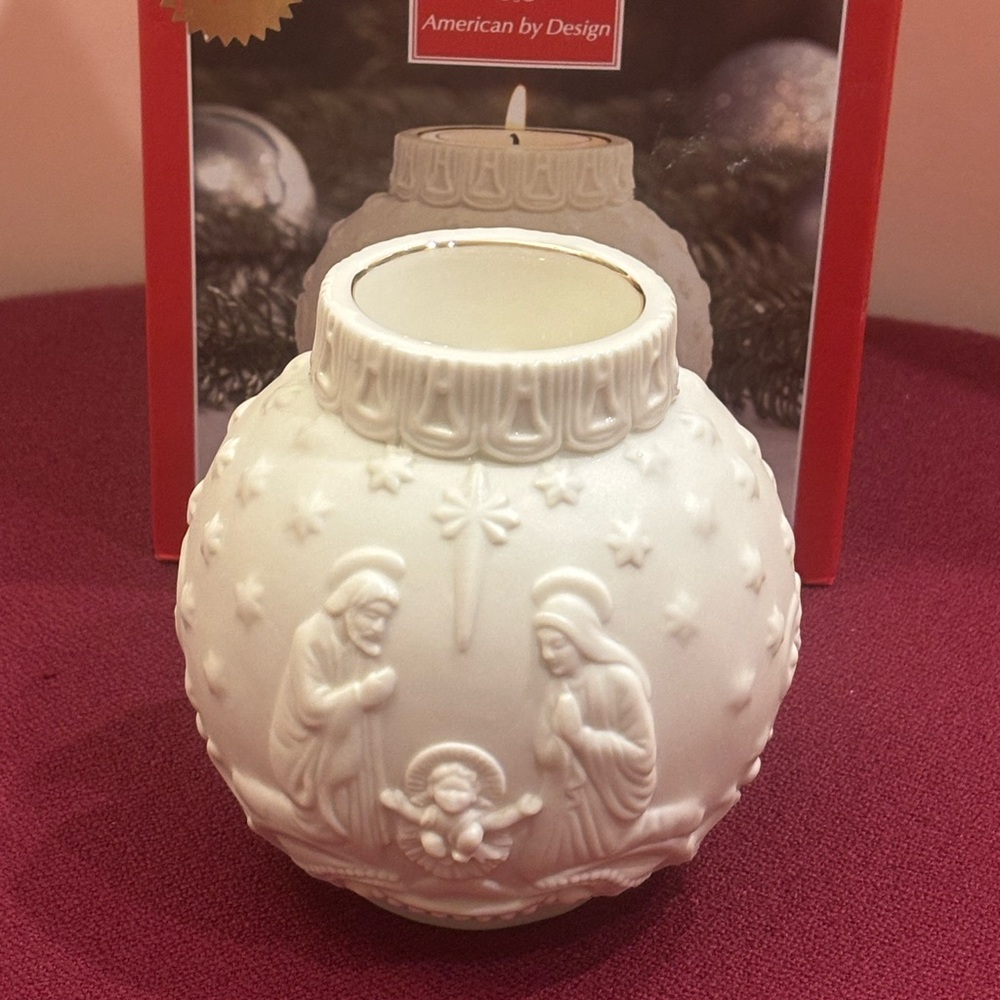 Lenox Ornamental Glow Nativity Votive Candle Holder 4”.  Christmas. New Open Box